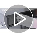 Black Nightstand with Lockable Hidden Compartment and 2 Drawers - Modern Bedside Table