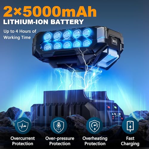 Cordless Ozone Generator with Dual 5000mAh Batteries & Remote, Large Space Odor Remover