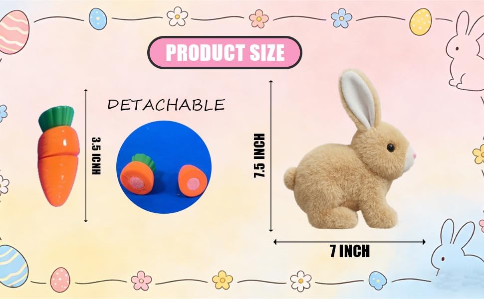 Skiennix Realistic Bunny Toy - Wiggling Ears & Twitching Nose | Perfect Easter Gift for Kids