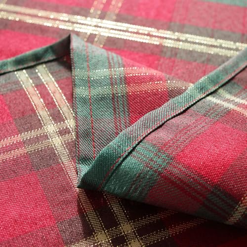 SASTYBALE Christmas Red Plaid Cloth Napkins 20 x 20 in - Set of 4, Red