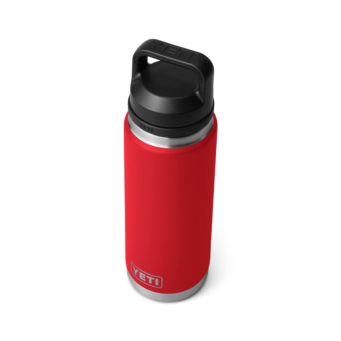 YETI Rambler 26 oz Bottle, Leakproof, Vacuum Insulated, Stainless Steel with Chug Cap, Rescue Red