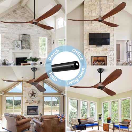 Black 72-Inch Ceiling Fan Downrod with Extended Wires - Compatible with Ceiling Fans - Variation: Black / 72 Inch