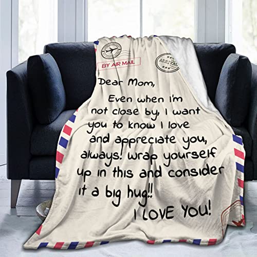 Mom Blanket Dear Mom Birthday Gifts 60 x 50 Inches - Mother's Day Gift