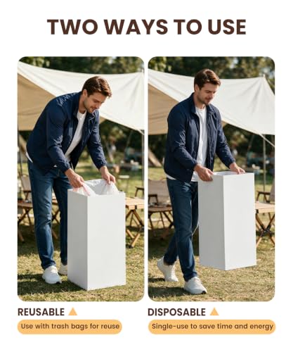 30 Gallon Disposable Trash Cans for Parties - Pack of 4, Eco-Friendly & Foldable