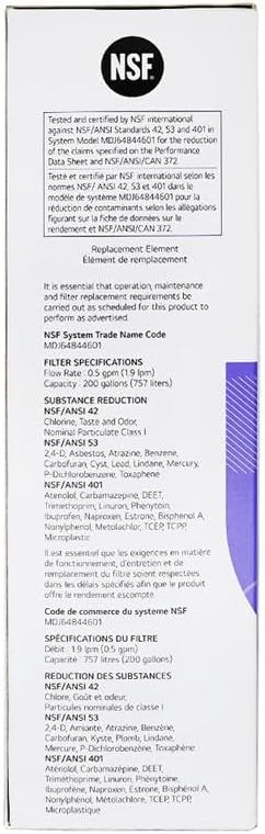 LG LT1000P Refrigerator Water Filter - 6 Month/200 Gallon Capacity | NSF Certified Replacement