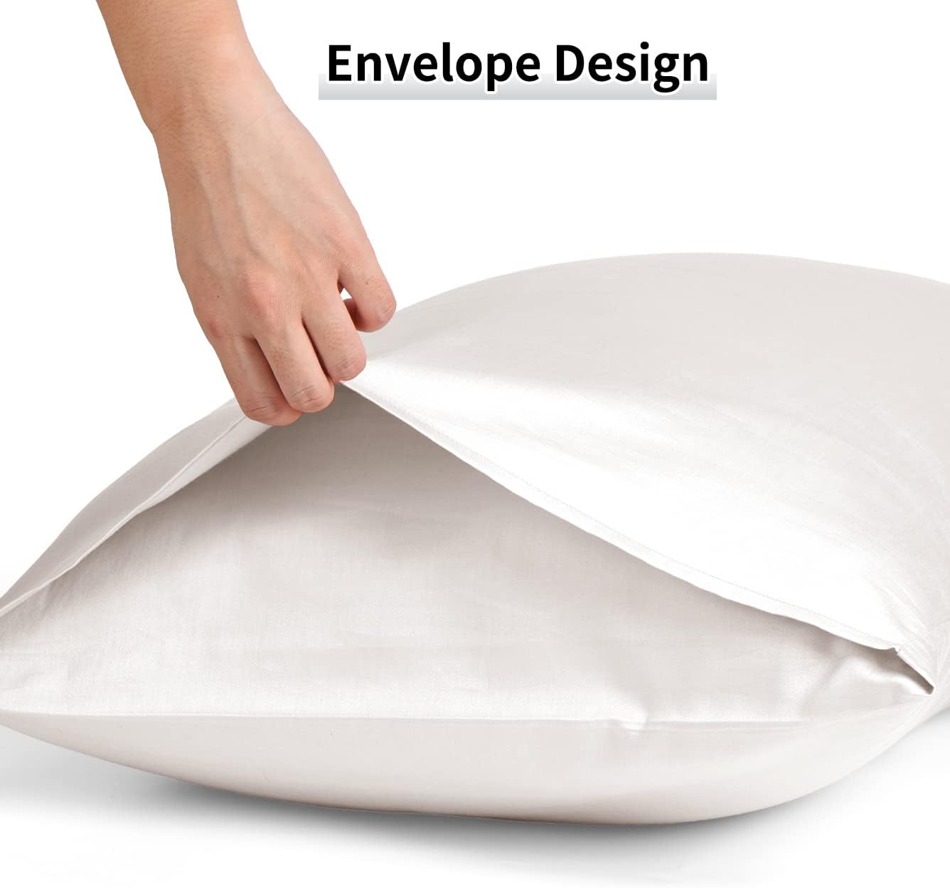 Warmstar Cotton Pillowcases - Set of 2, 600 Thread Count, Soft & Breathable, 20x26 Inches | White