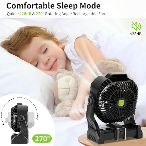 Battery Powered Fan Rechargeable Portable Camping Tent with Light