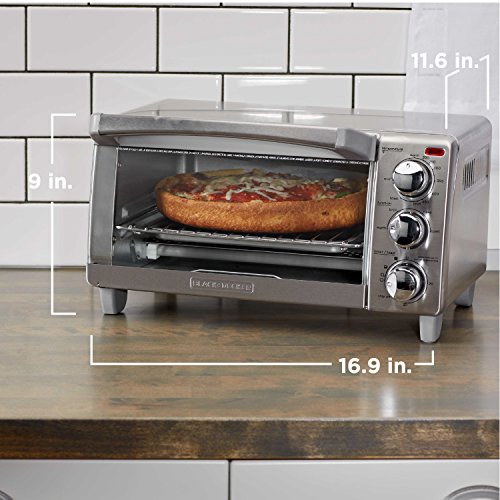 BLACK+DECKER 4-Slice Toaster Oven with Convection, Stainless Steel, TO1760SS - Kitchen Countertop Appliance