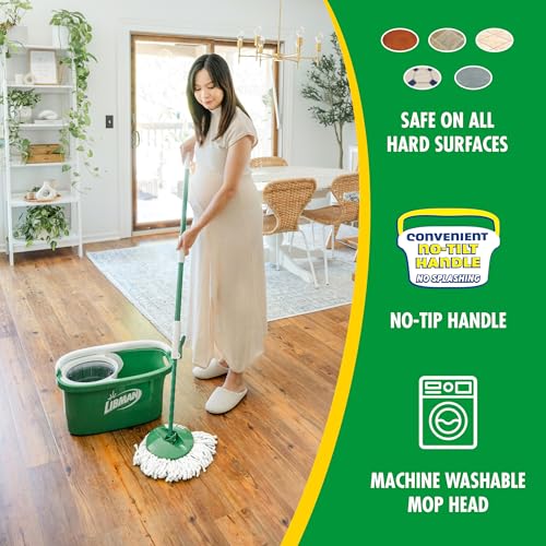 Libman Tornado Spin Mop System with Bucket & Wringer - Spin Mop Plus 1 Refill