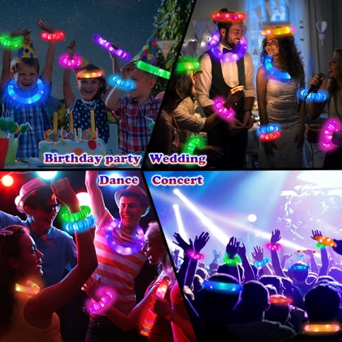 48 Pack Glow Sticks & Bracelets Halloween Party Favors - Kids Light Up Toys