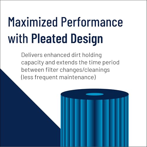 Big Blue 10x4.5 Inch Sediment Water Filter Cartridge Pack of 2 - 50 Micron Pleated Polyester