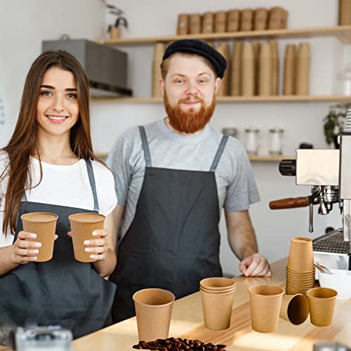 200 Pack 10 oz Kraft Paper Coffee Cups - Disposable Brown Drinkware - Variation: Kraft-10oz-200pack