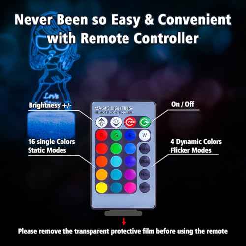 3D Night Light Gifts: Fans Merch, Table Lamp with Remote Control and Smart Touch, Singer Gifts for Girls Room Decor Music Party Birthday Christmas