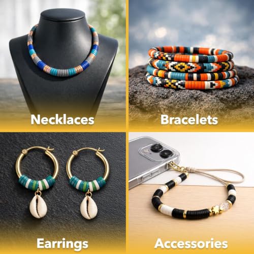 Merry Christmas 6mm Polymer Clay Beads Heishi Necklace Bracelet Craft Kit 5735 pcs