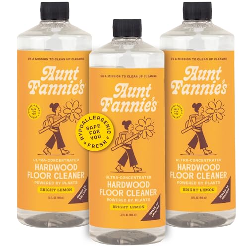 Aunt Fannie's Hardwood Floor Cleaner 32 oz Pack of 3 Lemon-Scented Natural Floor Cleaner