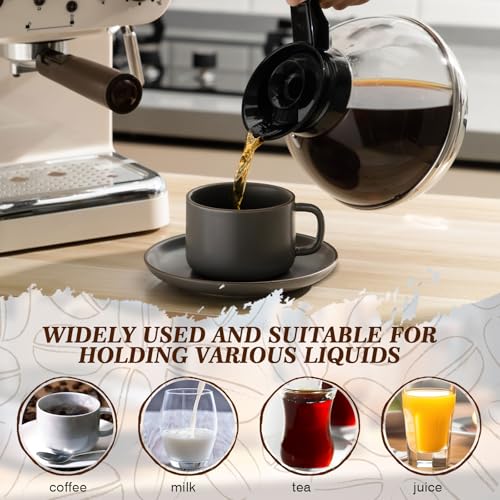 Ferrochef 2-Pack Large 64oz Plastic Coffee Decanters - Durable, Transparent, Anti-Scald Handle