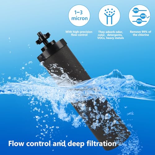 SUPER.BDACC Black 10 Inch Replacement Water Filter for Berkey BB9-2 Gravity System
