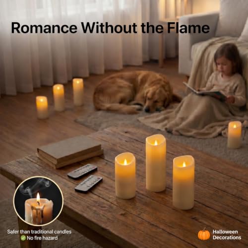 24pcs White Outdoor LED Candles with Remote - Waterproof Flickering Flameless Decor
