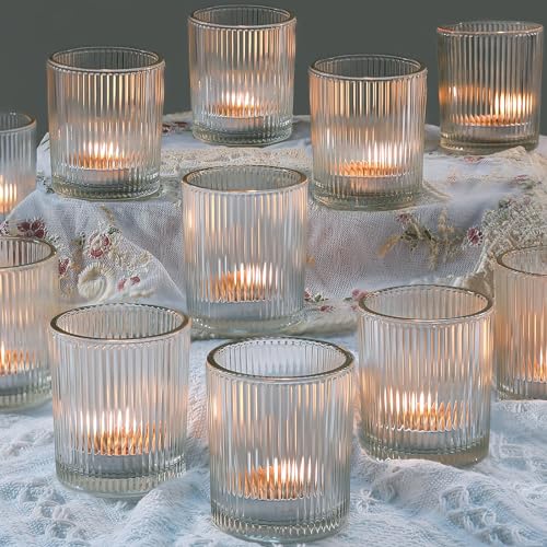 48 Pack Votive Candle Holders, Holders for Centerpieces