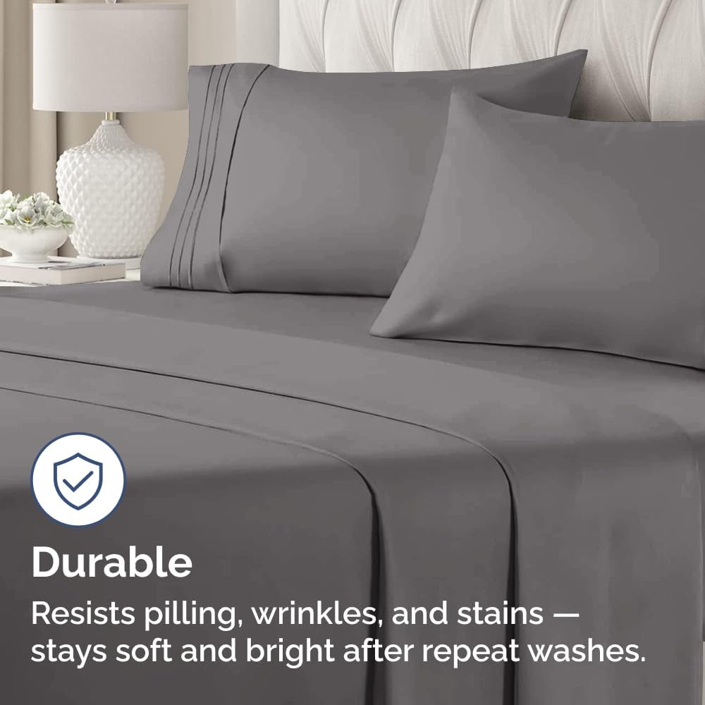 Queen Pillow Cases by [Brand Name] - Ultra Soft Hotel Quality Covers | Cozy, Wrinkle-Free & Fade Resistant - Dark Grey, Set of 2
