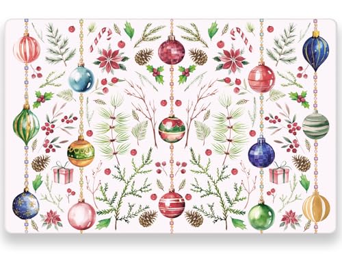 Christmas Placemats Set of 50 - Holiday Table Decor for Xmas Dinner