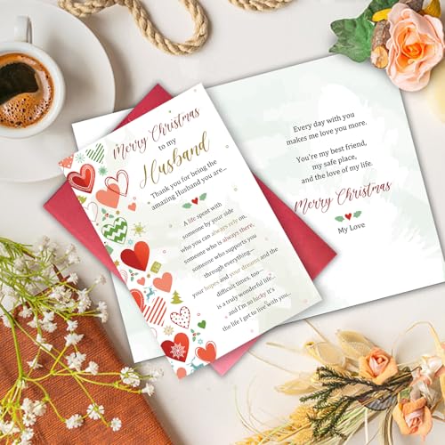 Merry Christmas To My Husband Card - Sweet Poem Holiday Card from Wife Gevinna