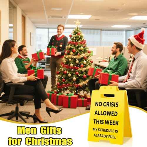 Funny Boss Gifts for Women Men - Fun Gag Office Cubicle Decor Desk Sign for White Elephant Christmas Coworker Teammate Employee Hr Manager Supervisor Leader, No Crisis Allowed This Week