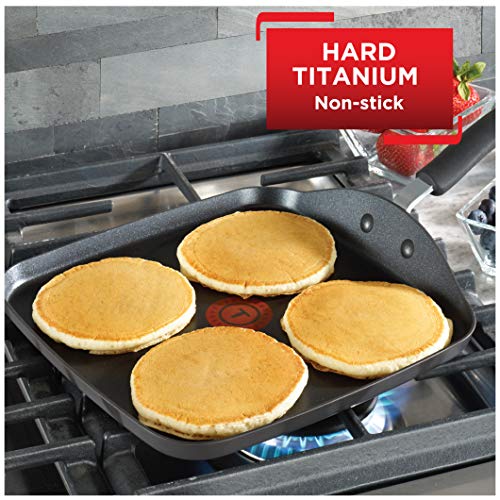 T-Fal 10.25 Inch Hard Anodized Nonstick Griddle Pan - Onyx Cookware