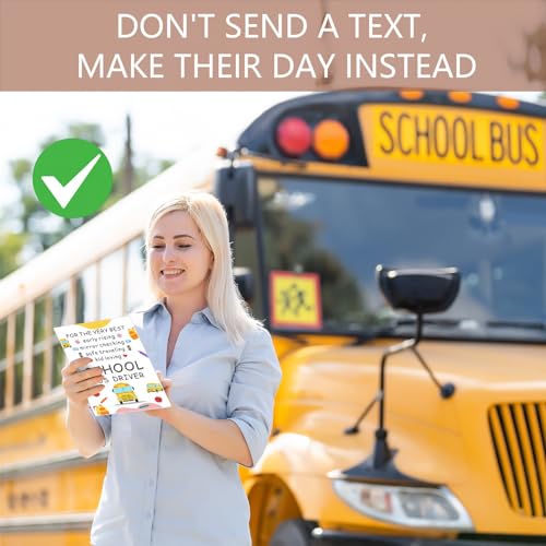 Fanice EOS School Bus Driver Appreciation Card – Thank You Card for Women Men