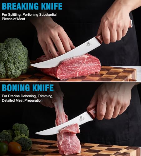 3PCS Professional Brisket Carving Knife Set - Slicing, Trimming & Deboning