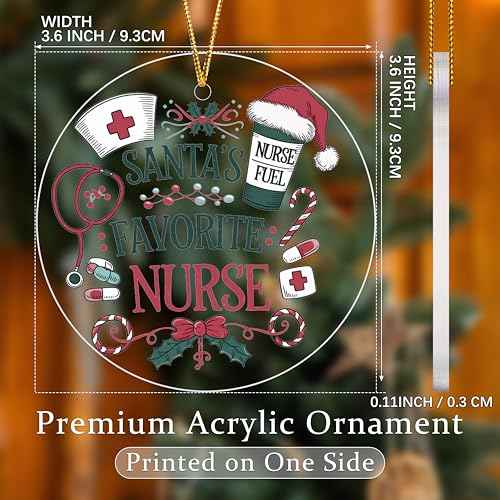 Nurse Christmas Ornament Gifts Stocking Stuffers for Women Practitioner Gifts for Women Funny Nurse Gift for Christmas Decor School Graduation Gift