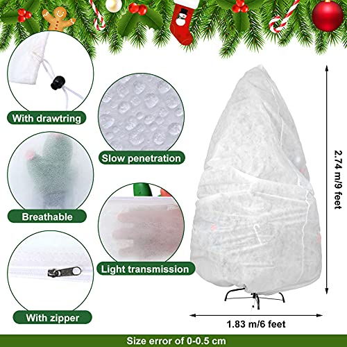 Shappy White Xmas Tree Storage Bag - Upright Cover 9x6 Feet
