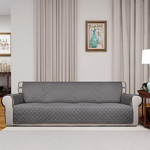 PureFit XX-Large Reversible Quilted Dog Sofa Cover 88" Gray Light Gray
