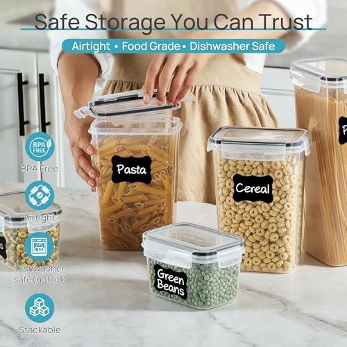 Vtopmart Black Airtight Food Storage Containers Set, 24 pcs with Lids