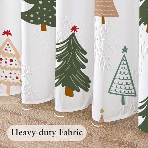 Christmas 3D Snowflake Embossed Shower Curtain, 72"x72", Forest