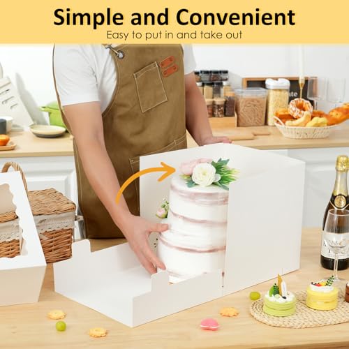 12x12x12 Inch Cake Boxes Set - 16 Sturdy Bakery Carrier for Tier Cakes - Variation of THIS listing
