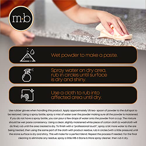 MB-11 Marble & Stone Polishing Kit 2 Piece Set - Etch Remover & Cleaner
