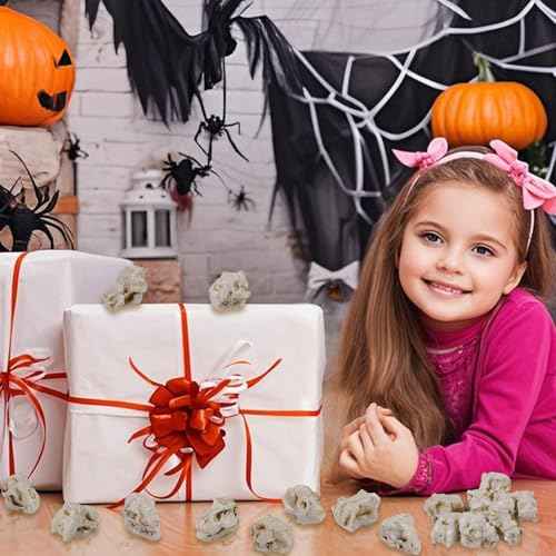 50 Pcs 0.75 in Mini Resin Animal Skull Heads Miniature Animal Skull Figurines Mini Halloween Skulls Figurine Miniature Skulls for Crafts Halloween Christmas Micro Landscape Decor