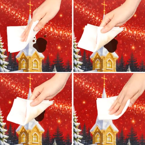 Skerhhux Christmas Snowman Red 42-inch Fitted Elastic Tablecloth - Holiday Circle Cover