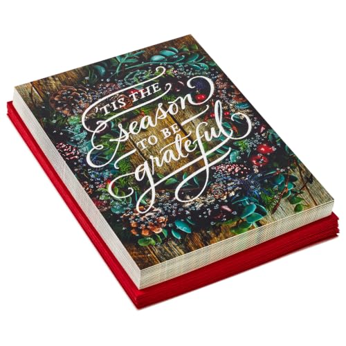 Hallmark 16-Pack Seasons to Be Grateful Christmas Cards Set
