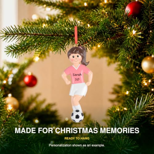 Personalized Soccer Girl Christmas Ornament - Keepsake Gift for Soccer Enthusiasts