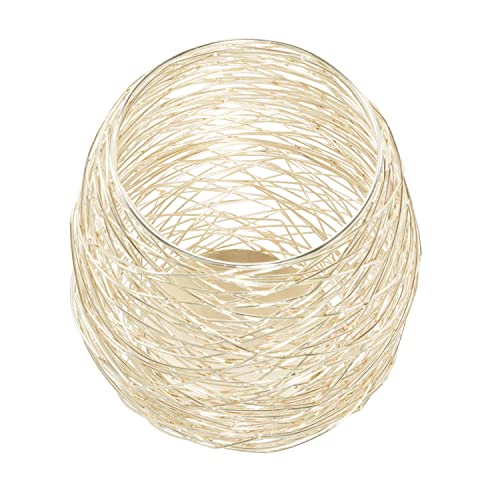 CosmoLiving by Cosmopolitan Metal Indoor Outdoor Candle Lantern Tealight Decorative Lantern Candle Holder, Set of 2 Lantern 13", 10"H, Gold