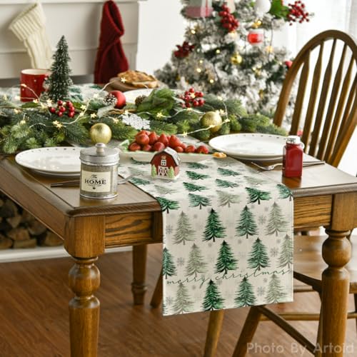 Artoid Mode 13 x 72 Inch Christmas Table Runner – Green
