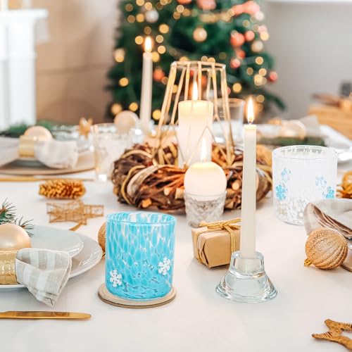 Snowflake Snowflake Stemless Wine Glasses - 14oz Christmas Holiday Decor (2 Pack)