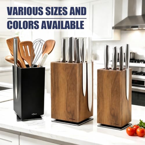 Dmore magnetic knife block without knives 360° rotatable holder stand