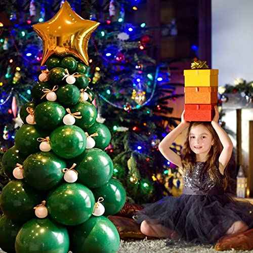 Christmas Tree Balloon Kit, Green Balloons Garland Arch White Balloons Green balloons 93 Pieces Latex Balloons for Xmas/New YearParty Decoration