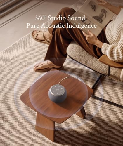 Narelu Gray White Noise Machine for Sleep-Deep Sound Masking, Compact & Powerful