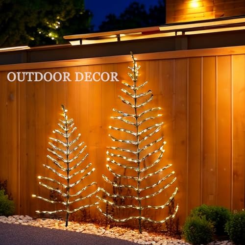 Birchlitland 6FT LED Wall Tree with 180 Warm White Fairy Lights Indoor Outdoor