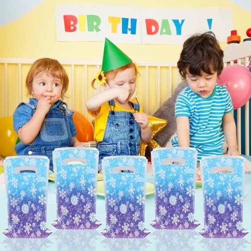 30pcs Frozen Birthday Party Gift Bags,Winter Snowflake Christmas