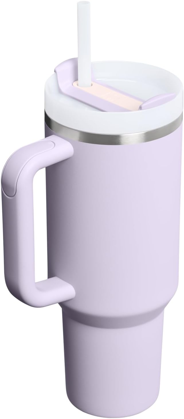 STANLEY Quencher H2.0 Tumbler - 40 oz Insulated Stainless Steel with Handle & Straw | Purple Dust